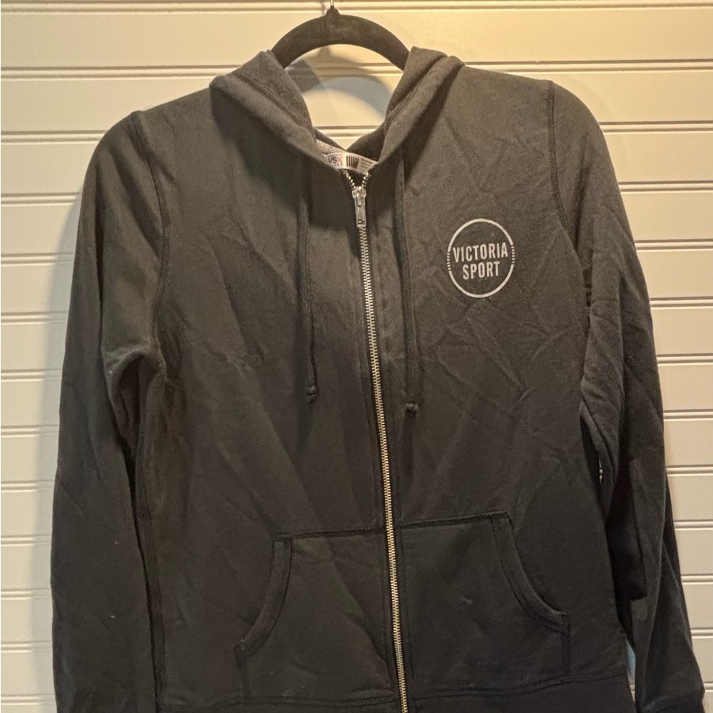 NWT Victoria’s Secret VSX Sport Black zip up Hoodie Size Small